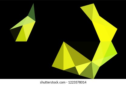Light Green, Yellow vector hexagon mosaic template. An elegant bright illustration with gradient. A completely new design for your business.