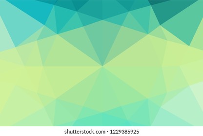 Light Green, Yellow vector hexagon mosaic cover. A completely new color illustration in a vague style. Brand new design for your business.