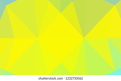 Light Green, Yellow vector hexagon mosaic cover. An elegant bright illustration with gradient. The template can be used as a background for cell phones.