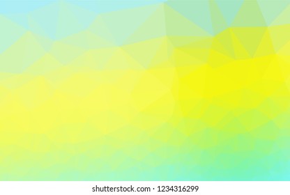 Light Green, Yellow vector hexagon mosaic cover. Creative illustration in halftone style with gradient. A completely new template for your business design.