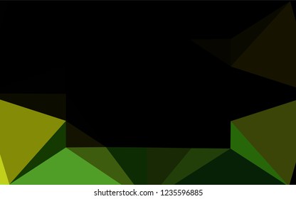 Light Green, Yellow vector hexagon mosaic texture. Creative geometric illustration in Origami style with gradient. The template can be used as a background for cell phones.