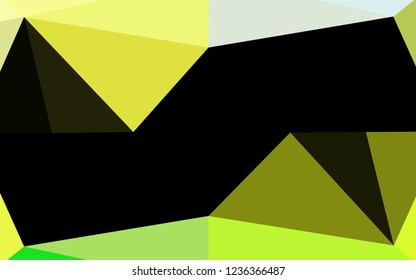 Light Green, Yellow vector hexagon mosaic template. A vague abstract illustration with gradient. The polygonal design can be used for your web site.