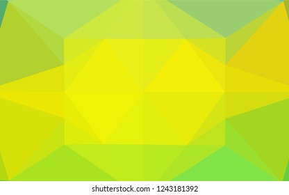 Light Green, Yellow vector hexagon mosaic cover. Shining colored illustration in a Brand new style. The elegant pattern can be used as part of a brand book.