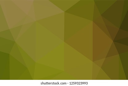 Light Green, Yellow vector hexagon mosaic texture. Shining illustration, which consist of triangles. The completely new template can be used for your brand book.