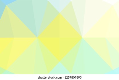 Light Green, Yellow vector hexagon mosaic cover. Colorful abstract illustration with gradient. A new texture for your design.