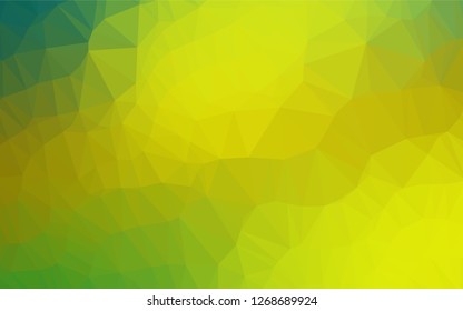 Light Green, Yellow vector hexagon mosaic template. A vague abstract illustration with gradient. A new texture for your design.