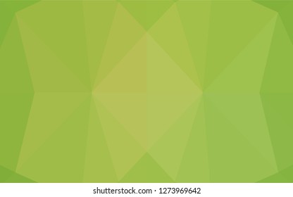 Light Green, Yellow vector hexagon mosaic cover. An elegant bright illustration with gradient. The polygonal design can be used for your web site.