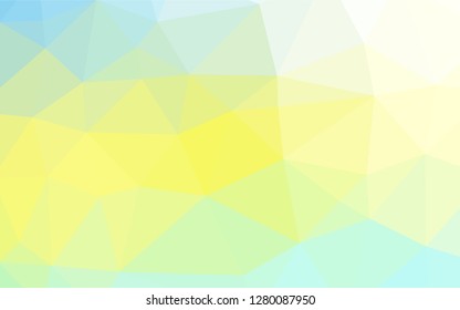 Light Green, Yellow vector hexagon mosaic cover. Creative illustration in halftone style with gradient. A completely new design for your business.