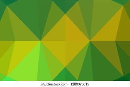 Light Green, Yellow vector hexagon mosaic cover. A sample with polygonal shapes. The polygonal design can be used for your web site.