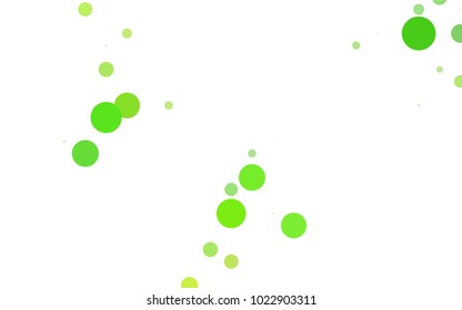 Light Green, Yellow vector illustration which consist of circles. Dotted gradient design for your business. Creative geometric background in halftone style with colored spots.