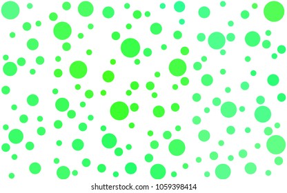 Light Green, Yellow vector illustration which consist of circles. Dotted gradient design for your business. Creative geometric background in halftone style with colored spots.