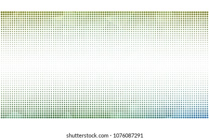 Light Green, Yellow vector illustration which consist of circles. Dotted gradient design for your business. Creative geometric background in halftone style with colored spots.