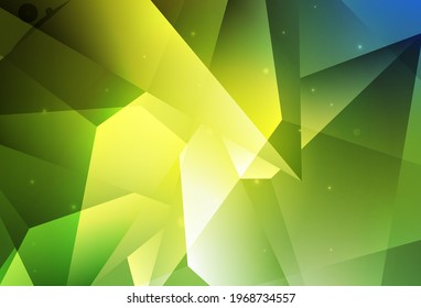 Vector amarillo y verde claro Ilustración con un conjunto de círculos abstractos coloridos y brillantes. Diseño decorativo borroso en estilo abstracto con burbujas. Diseño elegante para tapices.