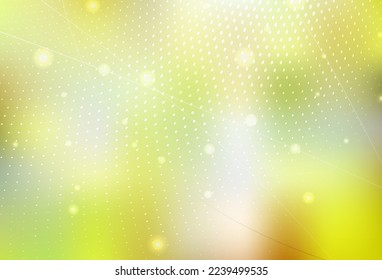 Light Green, Yellow vector Illustration with set of shining colorful abstract circles. Blurred decorative design in abstract style with bubbles. Wallpaper for a cell phone.