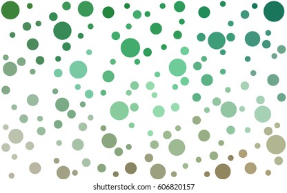 Light Green, Yellow vector illustration which consist of circles. Dotted gradient design for your business. Creative geometric background in halftone style with colored spots.