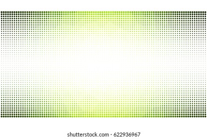 Light Green, Yellow vector illustration which consist of circles. Dotted gradient design for your business. Creative geometric background in halftone style with colored spots.