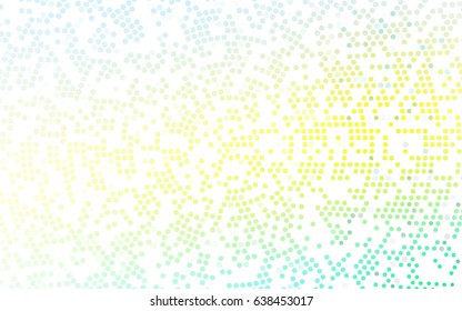 Light Green, Yellow vector illustration which consist of circles. Dotted gradient design for your business. Creative geometric background in halftone style with colored spots.