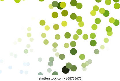 Light Green, Yellow vector illustration which consist of circles. Dotted gradient design for your business. Creative geometric background in halftone style with colored spots.