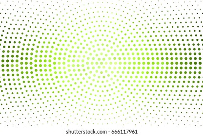 Light Green, Yellow vector illustration which consist of circles. Dotted gradient design for your business. Creative geometric background in halftone style with colored spots.