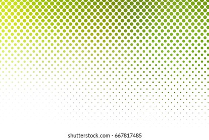 Light Green, Yellow vector illustration which consist of circles. Dotted gradient design for your business. Creative geometric background in halftone style with colored spots.
