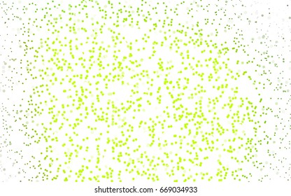 Light  Green, Yellow vector illustration which consist of circles. Dotted gradient design for your business. Creative geometric background in halftone style with colored spots.