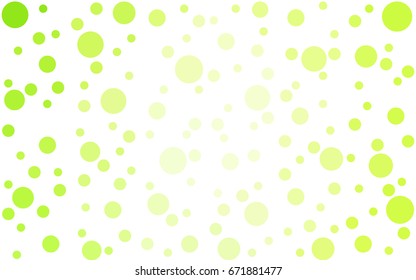 Light Green, Yellow vector illustration which consist of circles. Dotted gradient design for your business. Creative geometric background in halftone style with colored spots.