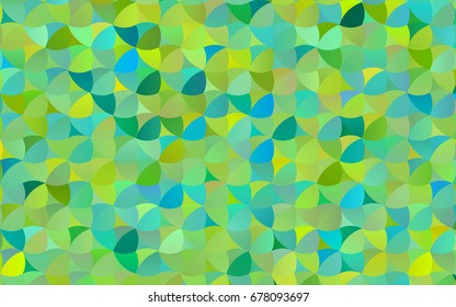 Light Green, Yellow vector illustration which consist of circles. Dotted gradient design for your business. Creative geometric background in halftone style with colored spots.