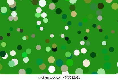 Light Green, Yellow vector illustration which consist of circles. Dotted gradient design for your business. Creative geometric background in halftone style with colored spots.