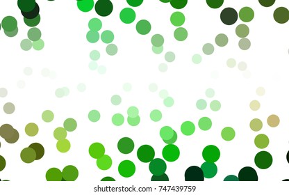 Light Green, Yellow vector illustration which consist of circles. Dotted gradient design for your business. Creative geometric background in halftone style with colored spots.