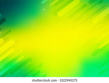 Light Green, Yellow vector indian curved pattern. An elegant bright illustration with lines in Natural style. A new texture for your design.
