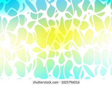 Light Green, Yellow vector indian curved pattern. Doodles on blurred abstract background with gradient. The template can be used as a background for cell phones.