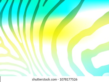 Light Green, Yellow vector indian curved background. Blurred decorative design in Indian style with Zen tangles. A completely new template for your business design.