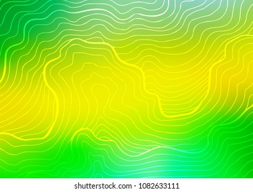 Light Green, Yellow vector indian curved template. Ethnic elegant natural pattern with gradient. The completely new template can be used for your brand book.