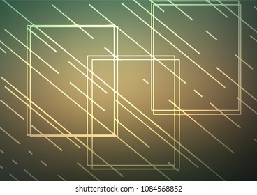 Light Green, Yellow vector indian curved texture. Colorful illustration in abstract style with doodles and Zen tangles. A new texture for your design.