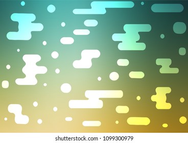 Light Green, Yellow vector indian curved background. Colorful illustration in abstract style with doodles and Zen tangles. Brand-new style for your business design.