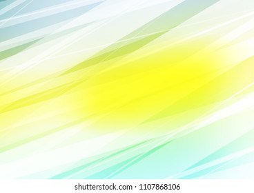Light Green, Yellow vector indian curved background. Sketchy hand drawn doodles on blurred background. A completely new design for your business.