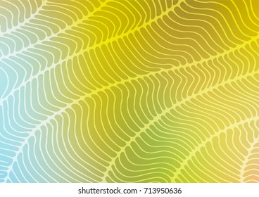 Light Green, Yellow vector indian curved background. A completely new color illustration in doodle style. Hand painted design for web, wrapping, wallpaper.