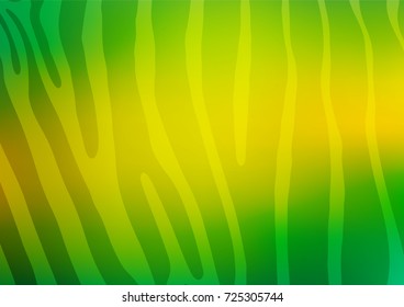 Light Green, Yellow vector indian curved template. Brand-new colored illustration in blurry style with doodles. Hand painted design for web, leaflet, textile.