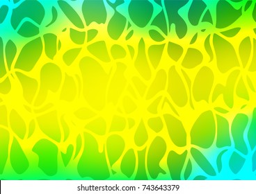 Light Green, Yellow vector indian curved texture. Blurred decorative design in Indian style with Zen tangles. The completely new template can be used for your brand book.