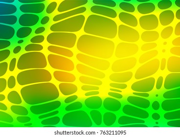 Light Green, Yellow vector indian curved template. Geometric doodle illustration in Origami style with gradient. A completely new template for your business design.