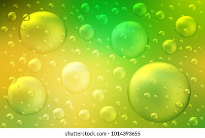 Light Green, Yellow vector layout with circle shapes. Modern abstract illustration with colorful water drops. The pattern can be used for beautiful websites.