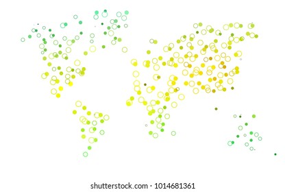 Light Green, Yellow vector  layout with circle shapes. Beautiful colored illustration with blurred circles in nature style. The pattern can be used for aqua ad, booklets.