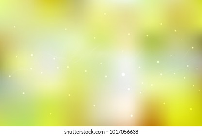 Light Green, Yellow vector layout with circle shapes. Glitter abstract illustration with blurred drops of rain. Beautiful design for your business natural advert.