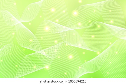 Light Green, Yellow vector layout with festival confetti. Confetti on blurred abstract background with colorful gradient. The pattern can be used for carnival, festival leaflets.