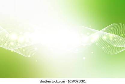 Light Green, Yellow vector layout with festival confetti. Decorative shining illustration with ribbons on abstract template. The pattern can be used for birthday gifts, congratulations.