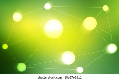 Light Green, Yellow vector layout with circles, lines. Illustration with set of colorful abstract circles and lines. Beautiful design for your business advert.