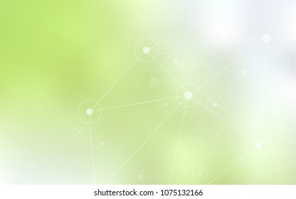 Light Green, Yellow vector layout with circles, lines. Decorative design in abstract style with triangle structure. New design for ad, poster, banner of your website.