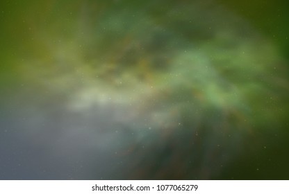 Light Green, Yellow vector layout with cosmic stars. Glitter abstract illustration with colorful cosmic stars. Pattern for futuristic ad, booklets.