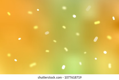 Light Green, Yellow vector layout with bright snowflakes. Decorative shining illustration with snow on abstract template. The pattern can be used for new year ad, booklets.