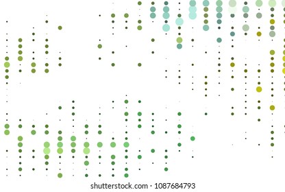 Light Green, Yellow vector  layout with circle shapes. Glitter abstract illustration with blurred drops of rain. Completely new template for your brand book.